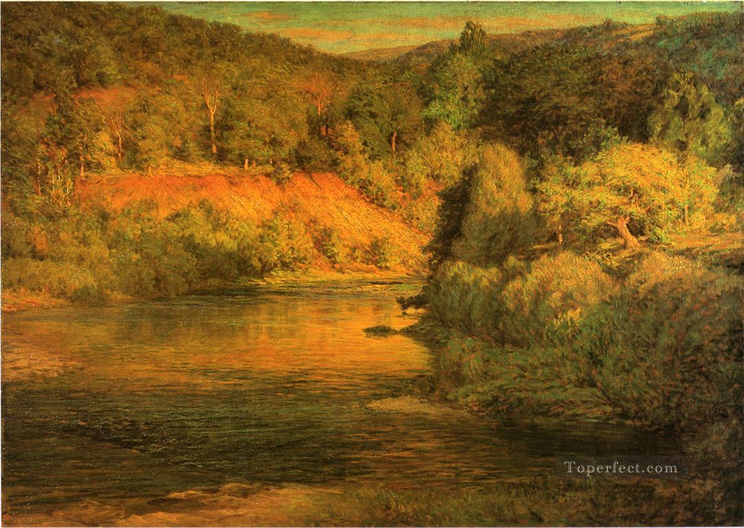 日の引き 別名ザ・バンクの風景 ジョン・オティス・アダムス油絵